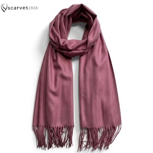 Rosrosa ullhalsduk | Mjuk vintersjal | Unisex casual sjal | Minimalistisk modeaccessoar | Casual vinterhalsduk | Present till henne