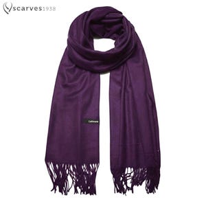 Foulard En Cachemire Multicolore Vert/violet - Dimensions 30x30 Cm, Occasion
