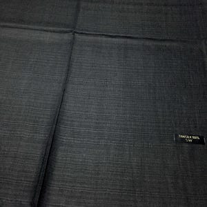 Handwoven Raw Thai Silk Scarf, Black Elegant Foulard, Soft Touch Unisex Accessory image 2