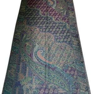 Green/Deep Aubergine pashmina Scarf gift idea shawl festival scarf green woman scarf scarves1938 Rave scarf hippie scarf bohemian scarf warm image 12
