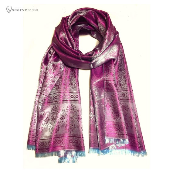 Silk Scarf,gift for Her,shawl,festival Scarf,elegant,paisley
