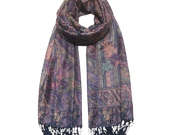 Colorful Pashmina Scarf gift idea shawl festival scarf scarves hippie scarf bohemian Tapestry Ethnic Paisley flowers Bridesmaids Gifts