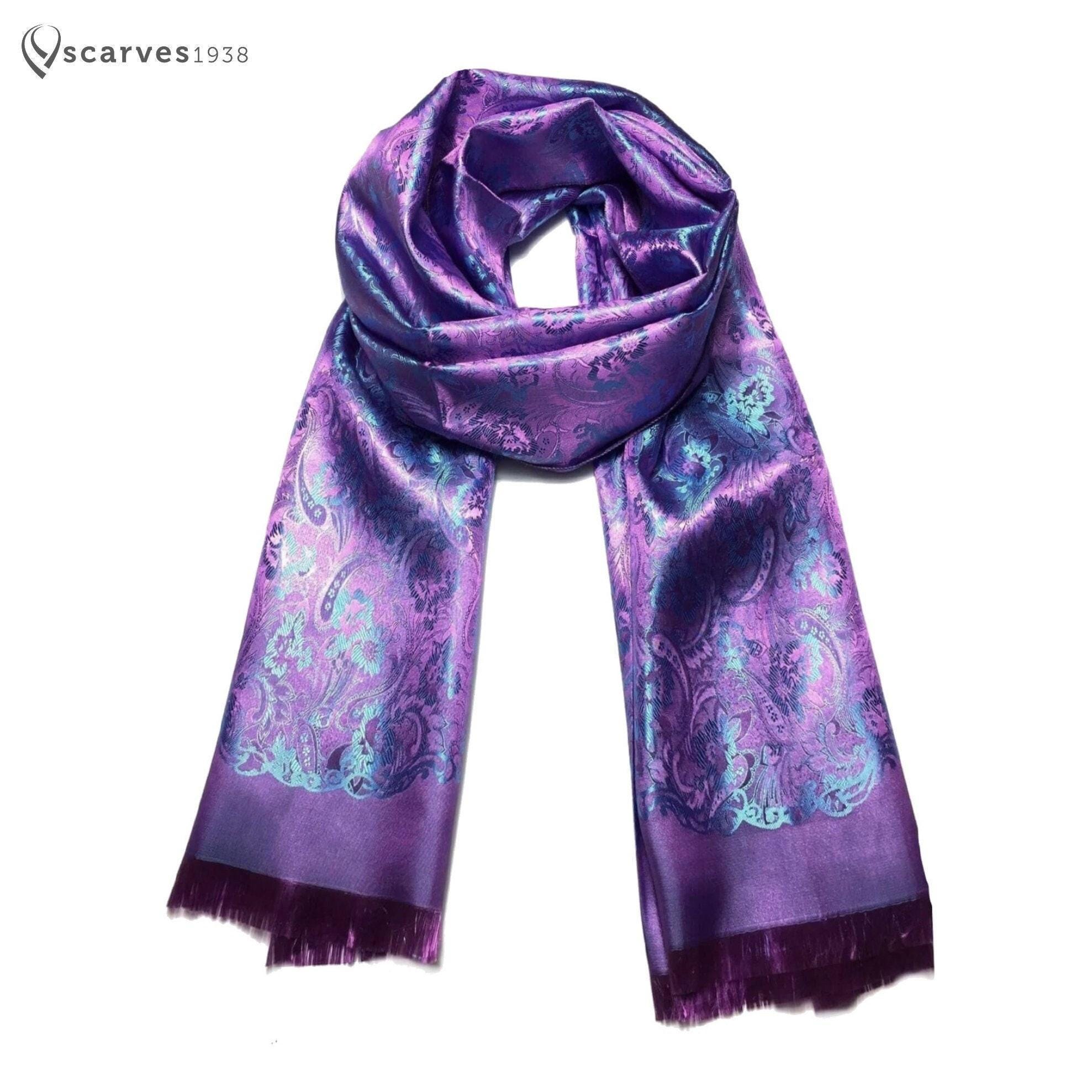 Foulard Carré Unie Lavande – 57 X 57 Cm, Satin Polyester, Doux Et Brillant - 7