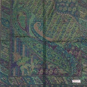 Green/Deep Aubergine pashmina Scarf gift idea shawl festival scarf green woman scarf scarves1938 Rave scarf hippie scarf bohemian scarf warm image 10