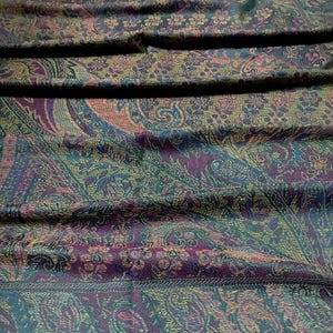 Green/Deep Aubergine pashmina Scarf gift idea shawl festival scarf green woman scarf scarves1938 Rave scarf hippie scarf bohemian scarf warm image 5