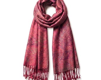 Fuchsia Pashmina Hot Pink Scarf Fuchsia Shawl Wrap Fuchsia Scarf Bridesmaids Gift Hot Pink Wedding Shawl Bridesmaid Scarves1938 Woman scarf