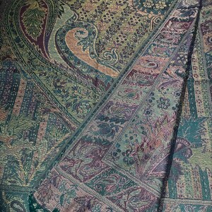 Green/Deep Aubergine pashmina Scarf gift idea shawl festival scarf green woman scarf scarves1938 Rave scarf hippie scarf bohemian scarf warm image 11