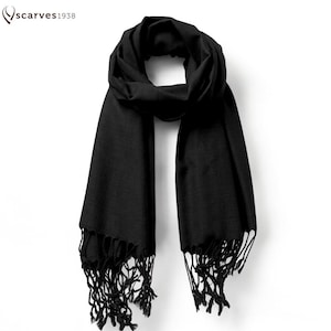 Handwoven Raw Thai Silk Scarf, Black Elegant Foulard, Soft Touch Unisex Accessory
