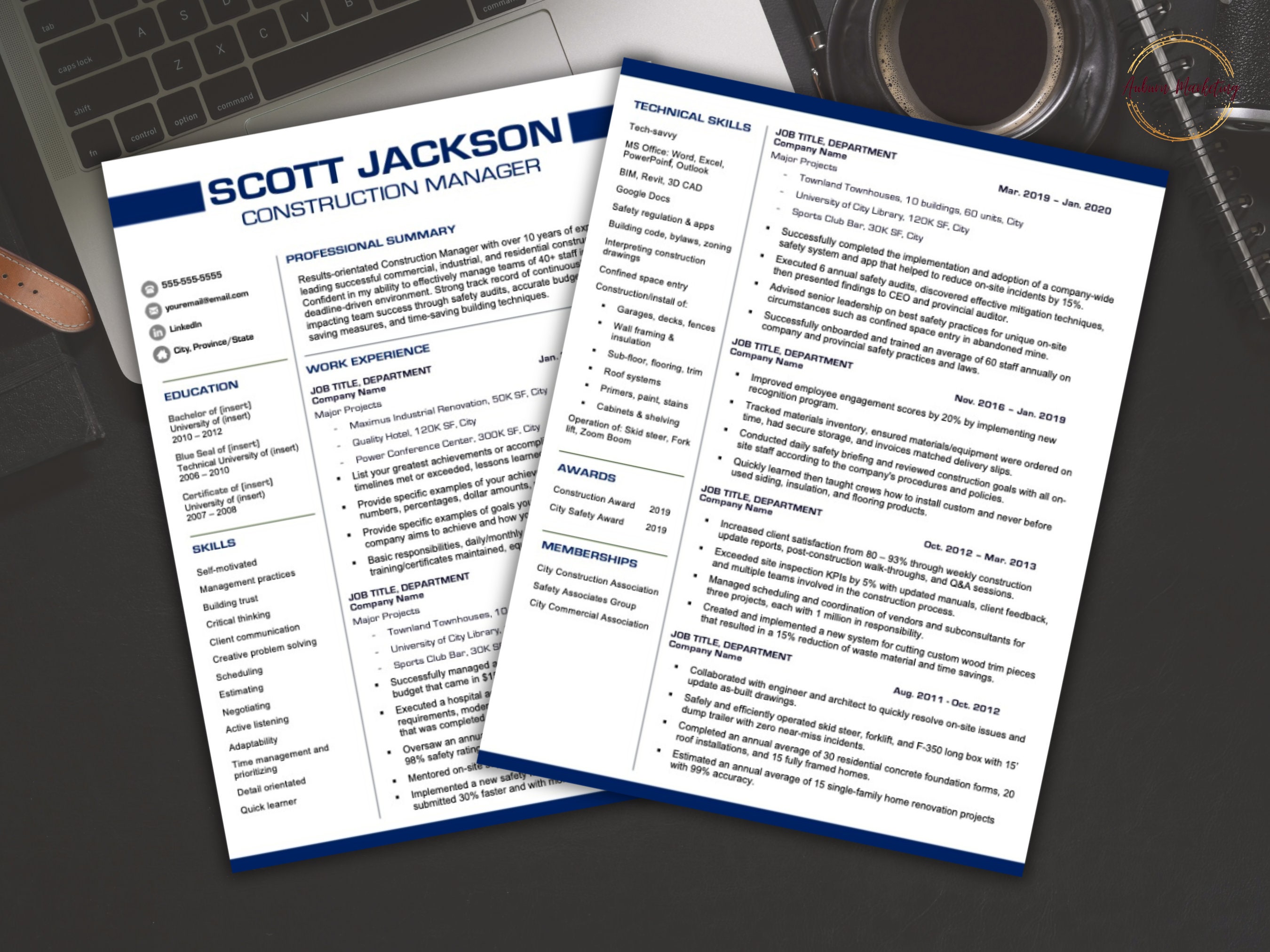 Construction Industry Resume Combo - Il Fullxfull.5770081566 3hhi