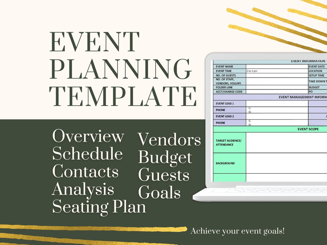 Ultimate Event Planning Excel Template Guide Schedule Budget for Event