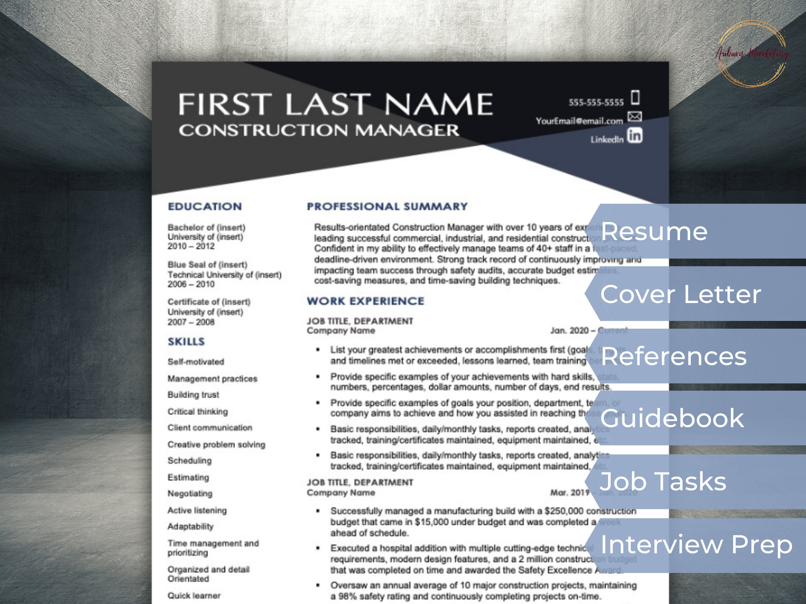 Construction Industry Resume - Il Fullxfull.5770823500 Ol9q 