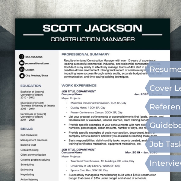 Construction Resume Combo Trade - Il 600x600.5819000139 Gji0 