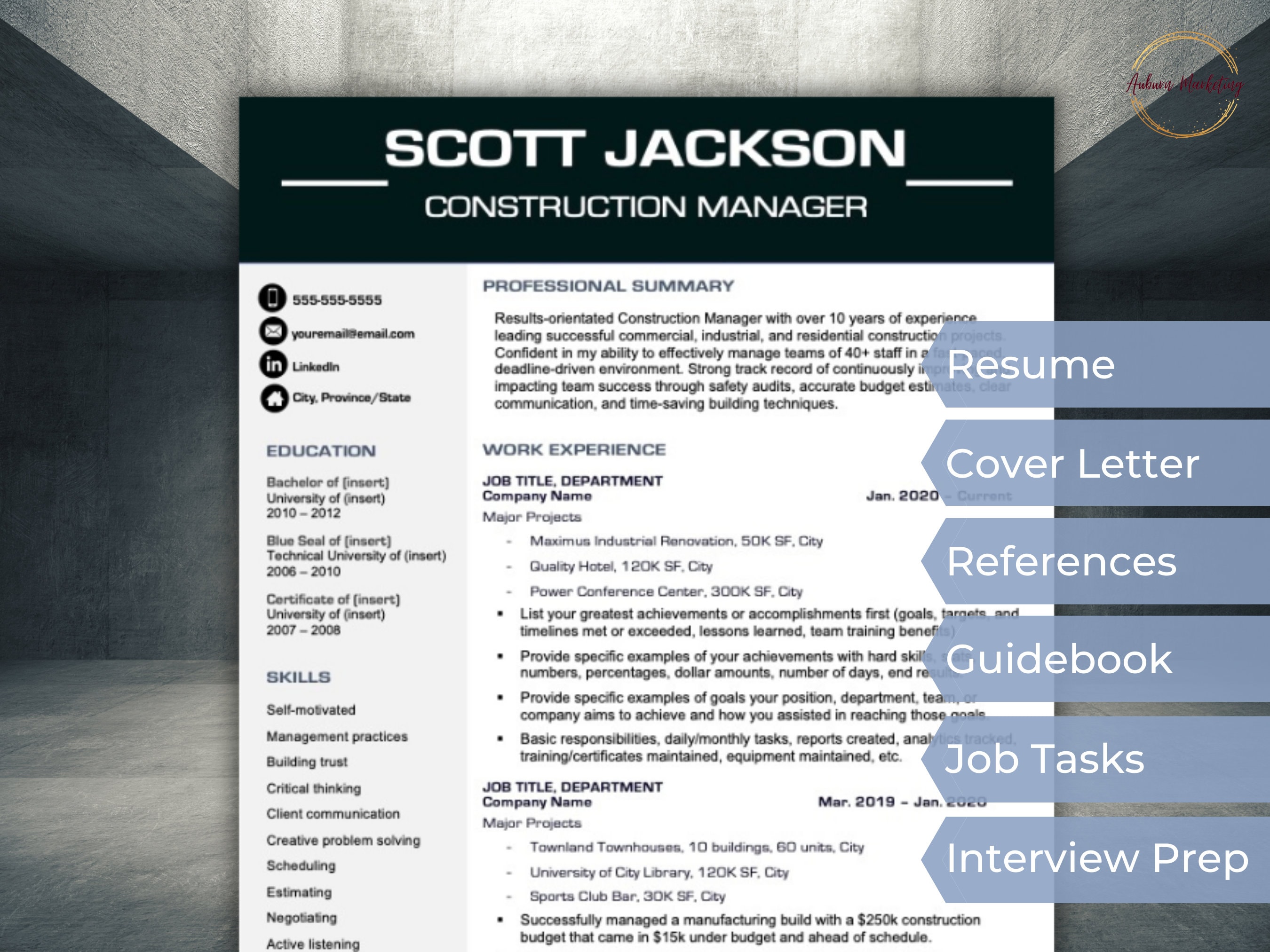 Masculine Resume Construction - Il Fullxfull.5819000139 Gji0 