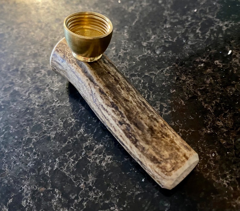Dark Colored Antler Pipe Etsy
