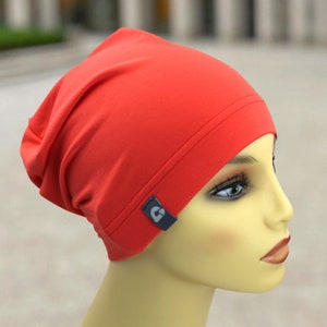 Summer beanie super light several colors cotton blend melange skin-friendly women pollutant-free leisure sports chemo handmade Koralle