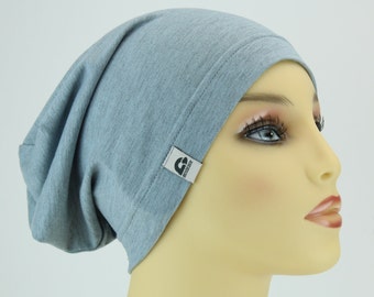 Summer beanie light women's cotton blend uni melange, several colors for leisure, sports after chemo
