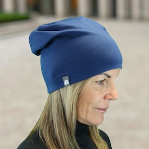 Bonnet de chimio bonnet femme jersey double couche confortable fait main image 5