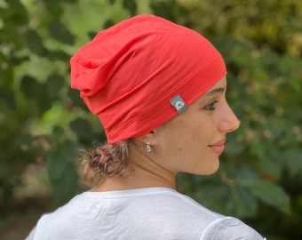 Summer beanie super light several colors cotton blend melange skin-friendly women pollutant-free leisure sports chemo handmade