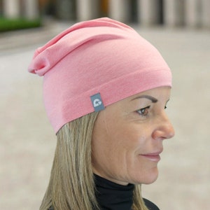 Summer beanie super light several colors cotton blend melange skin-friendly women pollutant-free leisure sports chemo handmade koralle melange