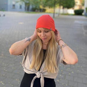 Summer beanie super light several colors cotton blend melange skin-friendly women pollutant-free leisure sports chemo handmade