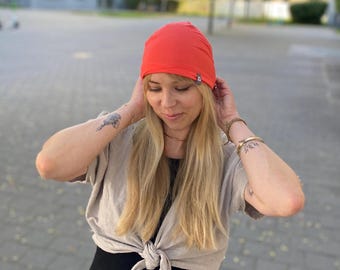 Summer beanie super light several colors cotton blend melange skin-friendly women pollutant-free leisure sports chemo handmade