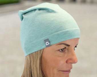 Summer beanie super light several colors cotton blend melange skin-friendly women pollutant-free leisure sports chemo handmade