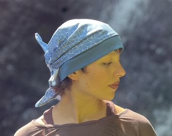 unisex summer headscarf hat women practical comfortable elastic turban after chemo and hair loss Handmade in Germany