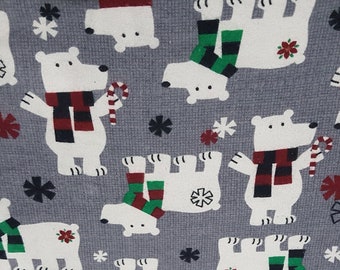 Baby Burp Cloth - Polar Bears in Christmas Sweaters