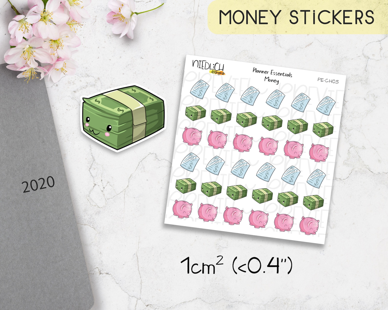 Small Kawaii Money Sticker Sheets Bills Money Bank Notes | Etsy