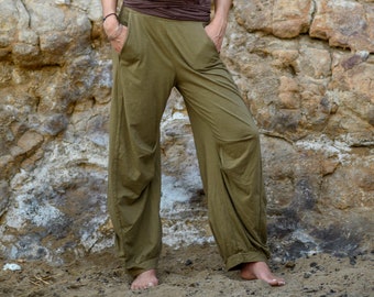 Organic cotton - hemp pants, Organic cotton pants, women pants,  Baggy pants, harem pants, organic trousers, nomadic, boho, ethnic