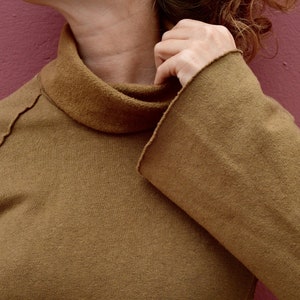 Organic cotton - hemp, Dr. Zivago, high neck sweater, women fleece, women sweater, boho / nomadic