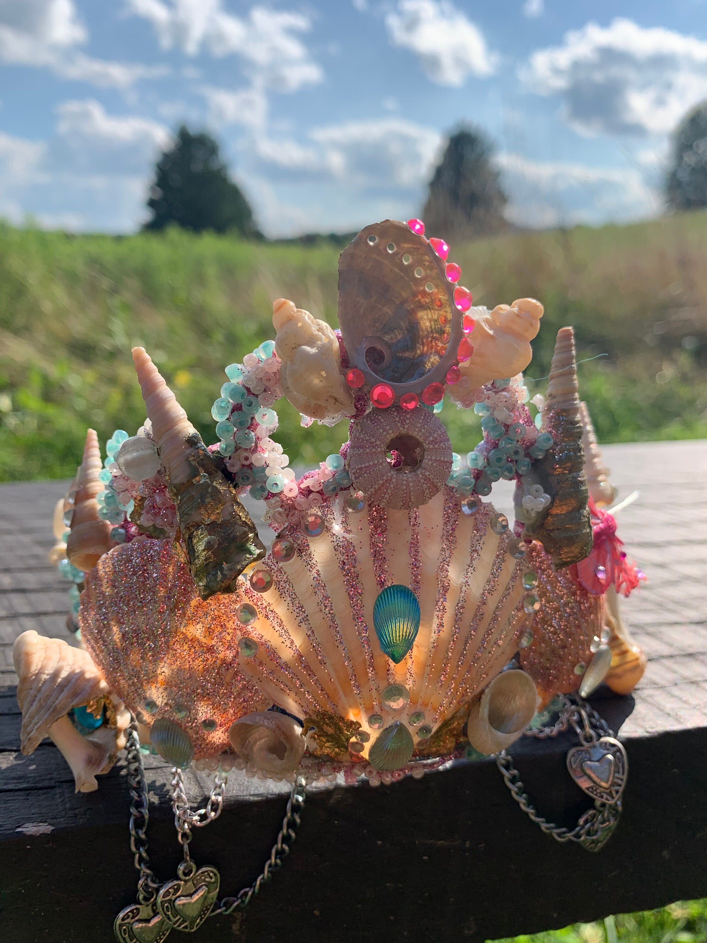 Sea-king Beauty Crown Sea Goddess Inspired Crown - Haus of Oshun Creations main image 2