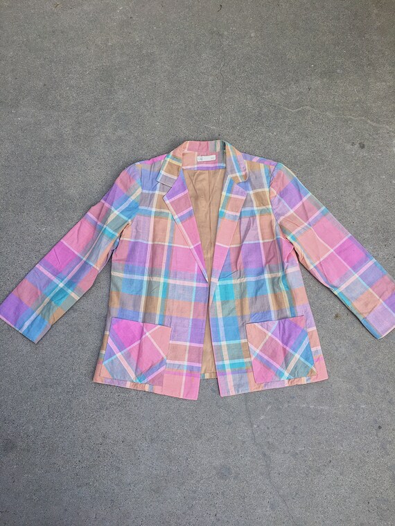 Vintage plaid blazer