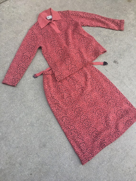 Vintage two piece printed set