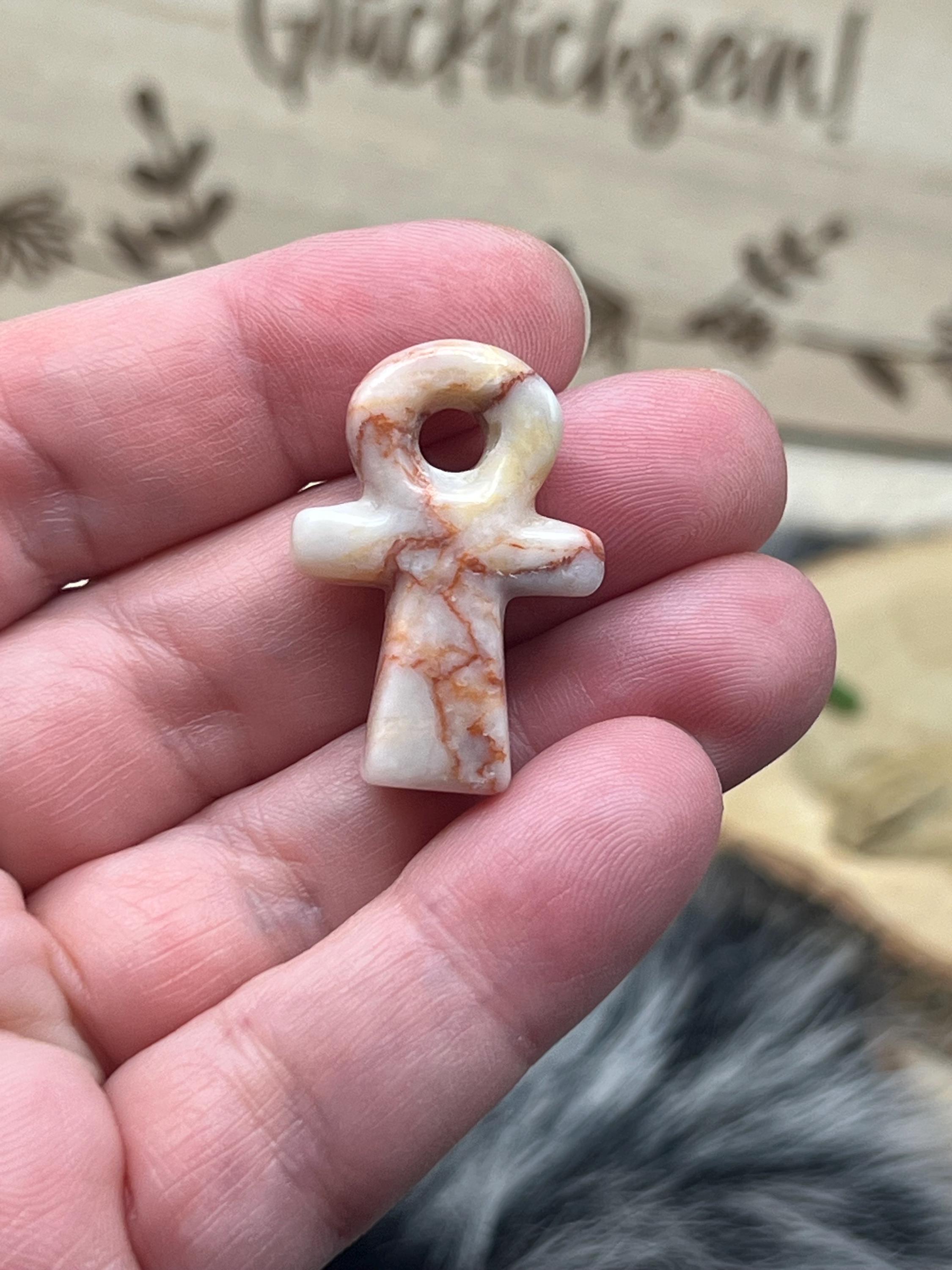 Red Vein Jasper Ankh "Cross of Life" Egyptian Symbol - mini Egypt key cross of life ancient god amulet