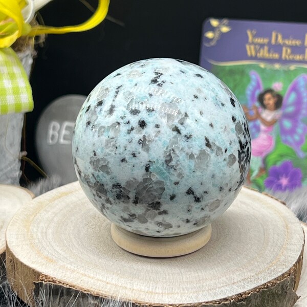 Große 264g Kiwi Stein Jaspis Kugel Kristallkugel 5,7cm - kiwi stone jasper sphere crystal ball Quarz Amazonit