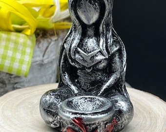 Schöner „Mutter Erde“ Göttin Gaia Kugelhalter Frau Hexe - goddess mother altar statue wicca sphere holder