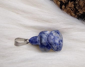 Niedlicher Sodalith Schildkröte Anhänger - Edelstein Kristall - sodalite tortoise turtle crystal pendant