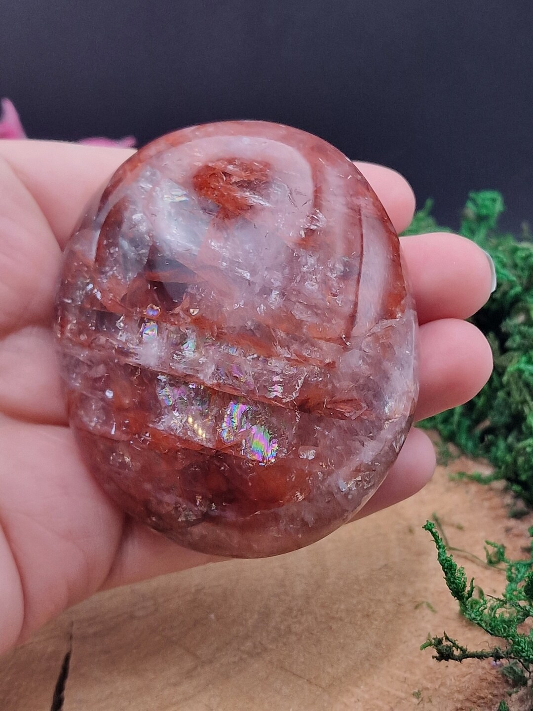 Grande pierre à savon flatteuse à la main en quartz de feu XL Etsy France