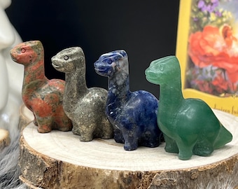 Cute Gemstone Dinosaur Figurine Crystal Carving