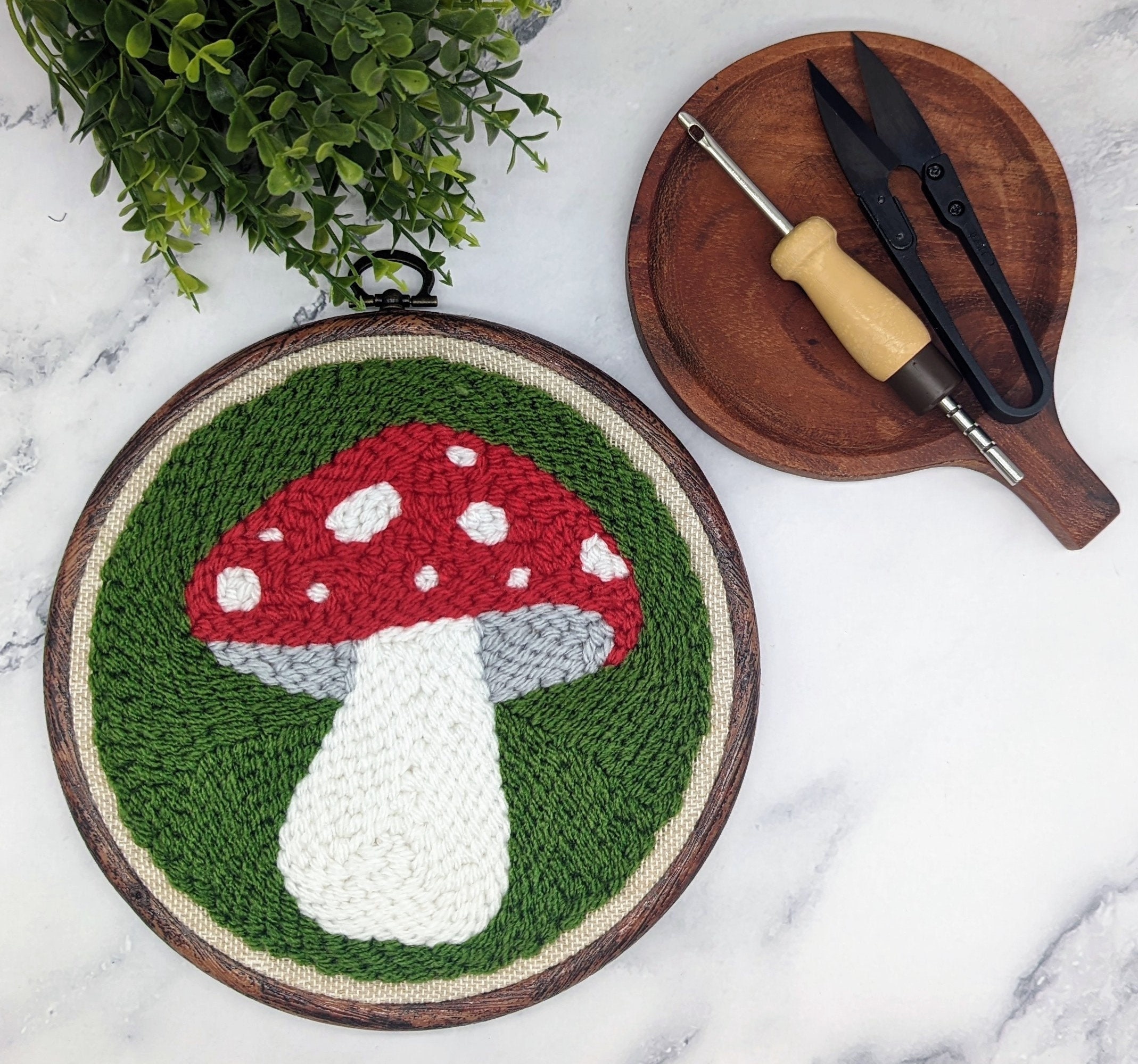 Mushroom DIY Punch Embroidery Kit – plumdiddle