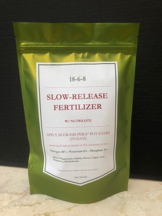 200 Grams Slow Release Plant Fertilizer 18 6 8 Feeds Ten 6 Etsy