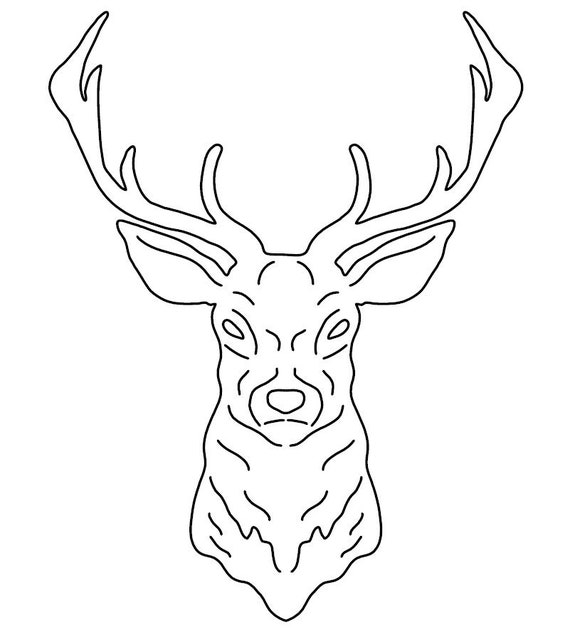 Deer SVG Antlers DXF Deer Head Dxf Deer Antler Svg - Etsy