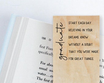 Graduation Gift Wood Bookmark | Class of 2022 | Wood Bookmark | Personalized Gift | Custom Gift | Unique | Highschool | College