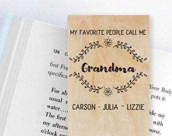 grandma mothers day / wood bookmark /  Grandma Prints / Long Distance / personalised grandma gifts / birthday gift ideas / nana / custom