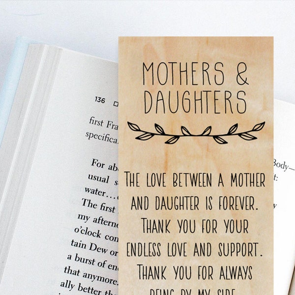 Gift for Mom Bookmark / Gift for Mom from Daughter / Mother Birthday Gift from Daughter / Mother Daughter Gift /  Unique Gift Ideas