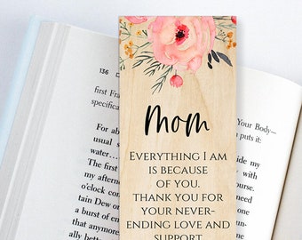 birthday gift ideas for mom, best mom, wood bookmark, from son, from daughter, christmas gift for mom, mom stocking stuffer, unique gift