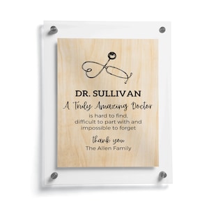 Thank You Gift for Doctor Custom Wood Art Personalized Medical Doctor art gift for doctor Custom Men  Family doctor  Unique