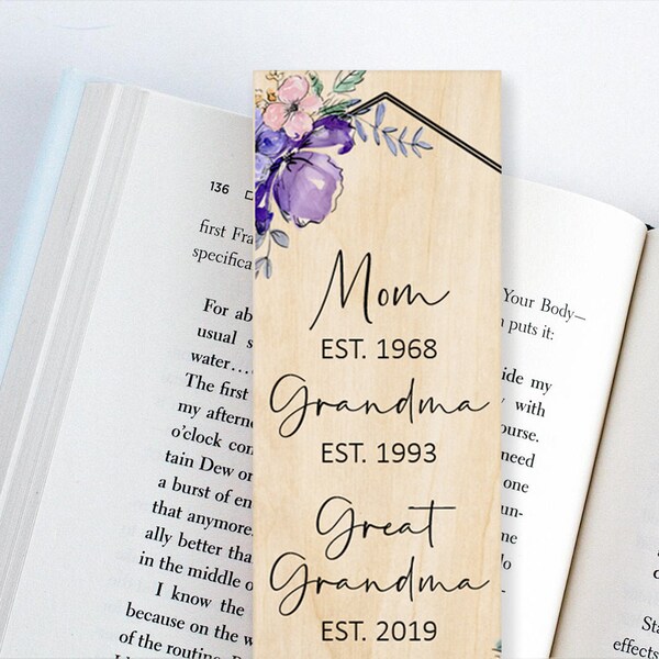 Grandparent Bookmark Etsy