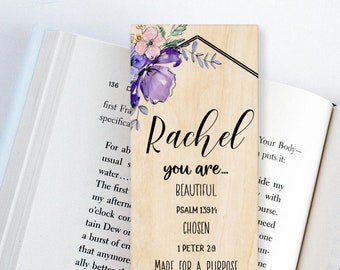 Personalized Christian Gifts for Women /Wood Bookmark /  Unique Gifts for Women / Personalized Christian Gifts / Bible Verse / Print / Art